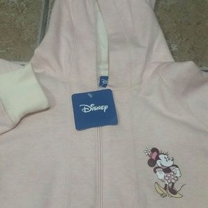 Disney's 1928 Minnie Mouse Pink Full Zip Sweater